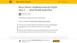 
                            2. React Native Authentication in Depth Part 2 — Real World Auth Flow