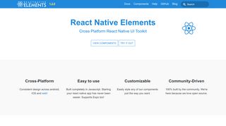 
                            4. React Native Elements · Cross Platform React Native UI Toolkit