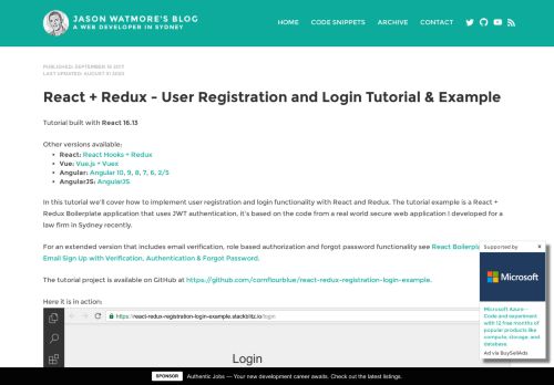 
                            4. React + Redux - User Registration and Login Tutorial & Example ...