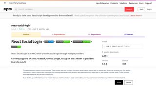 
                            13. react-social-login - npm