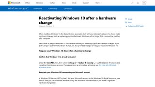 
                            3. Reactivating Windows 10 after a hardware change - Windows Help
