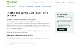 
                            5. React.js and Spring Data REST: Part 5 - Security