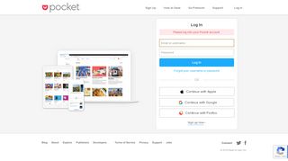 
                            3. Read later - Pocket: Log In