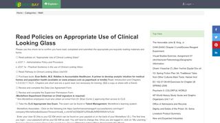 
                            12. Read Policies on Appropriate Use of Clinical Looking Glass - DocsBay