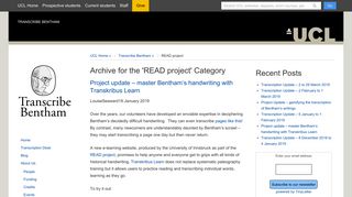 
                            8. READ project | UCL Transcribe Bentham - UCL Blogs
