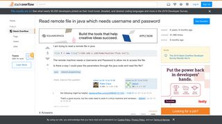 
                            1. Read remote file in java which needs username and password - Stack ...