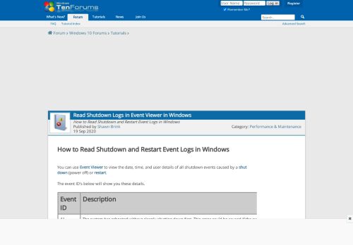 
                            4. Read Shutdown Logs in Event Viewer in Windows | Tutorials ...