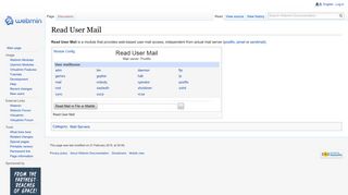 
                            5. Read User Mail - Webmin Documentation