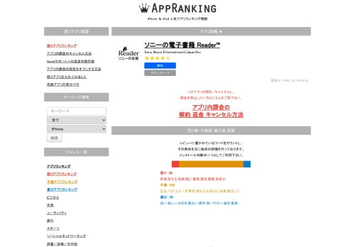 
                            10. ソニーの電子書籍 Reader™ 小説・漫画・雑誌多数 : iPhoneアプリランキング