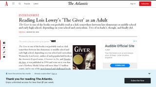 
                            9. Reading Lois Lowry's 'The Giver' as an Adult - The Atlantic