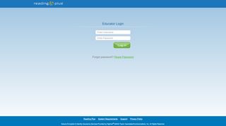 
                            3. Reading Plus® Educator Login