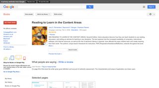 
                            5. Reading to Learn in the Content Areas