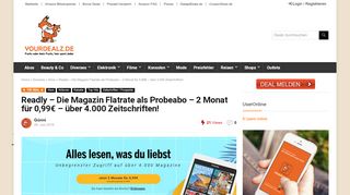 
                            8. Readly – Die Magazin Flatrate als Probeabo – 3 Monate für 0,99 ...