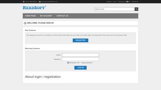 
                            2. ReadSoft Store. Login