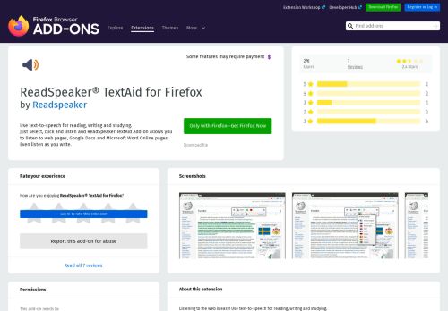 
                            8. ReadSpeaker TextAid Add-on – Get this Extension for ? Firefox (en-US)