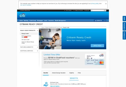 
                            2. Ready Credit - Easy and Fast Cash Loans - Citibank Singapore