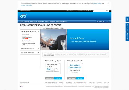 
                            1. Ready Credit | Installment Loan | Cash loan - Citibank Singapore