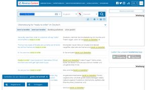 
                            6. ready to order - Deutsch Übersetzung - Englisch Beispiele | Reverso ...