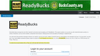 
                            6. ReadyBucks - Login to your account - CAHAN/Everbridge Login