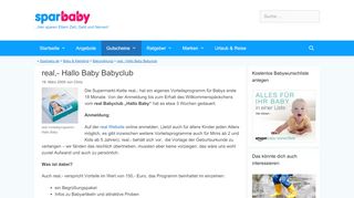 
                            2. real,- Hallo Baby Babyclub › Sparbaby.de