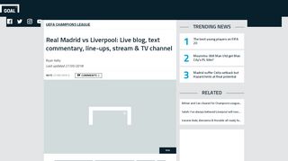 
                            12. Real Madrid vs Liverpool: Live blog, text commentary, line ...