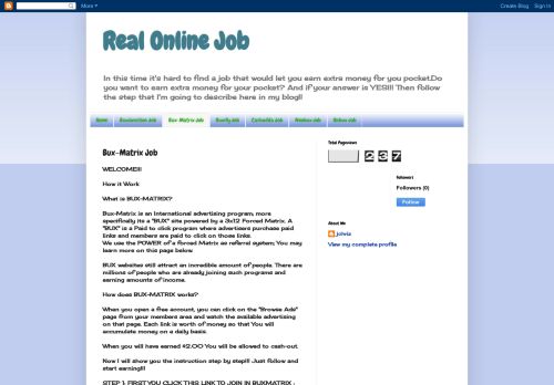 
                            12. Real Online Job: Bux-Matrix Job