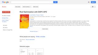 
                            5. Real Optimization with SAP® APO