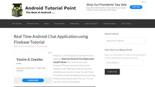 
                            10. Real Time Android Chat Application using Firebase Tutorial