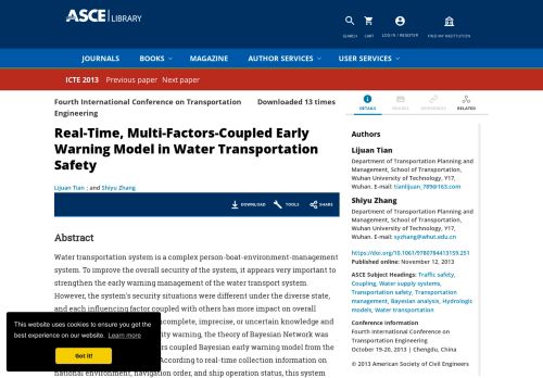 
                            10. Real-Time, Multi-Factors-Coupled Early Warning Model in Water ...