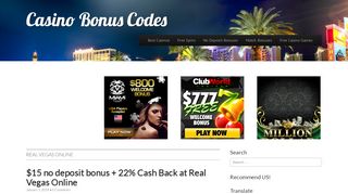 
                            6. Real Vegas Online | Casino Bonus Codes