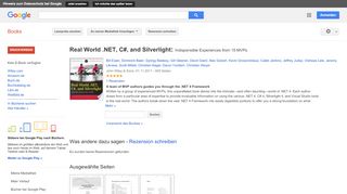 
                            9. Real World .NET, C#, and Silverlight: Indispensible Experiences from ...