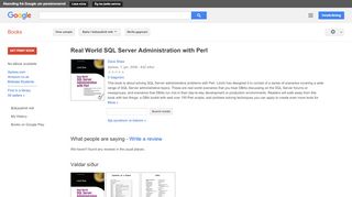 
                            10. Real World SQL Server Administration with Perl