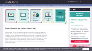 
                            10. Reale Gase und das Modell ideales Gas in Physik | Schülerlexikon ...