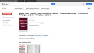 
                            8. Reales Staats Zeitungs und Conversations-Lexicon ... Die siebente ... - Google Books-Ergebnisseite