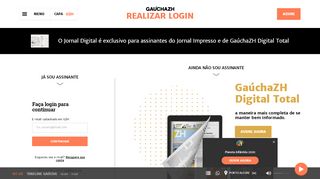 
                            1. Realizar Login - Jornal Digital | GaúchaZH