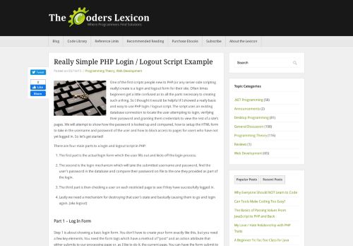 
                            2. Really Simple PHP Login / Logout Script Example : The Coders ...