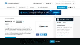 
                            13. RealmEye API | ProgrammableWeb