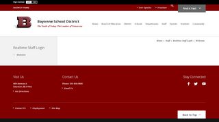 
                            7. Realtime Staff Login / Welcome - Bayonne School District