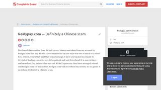 
                            10. Realypay.com - Definitely a Chinese scam, Review 616539 ...