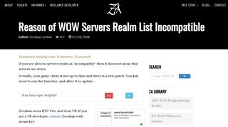 
                            12. Reason of WOW Servers Realm List Incompatible - Zeeshan Arshad