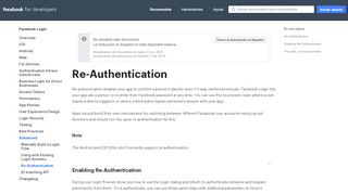 
                            2. Reautenticación - Inicio de sesión con Facebook