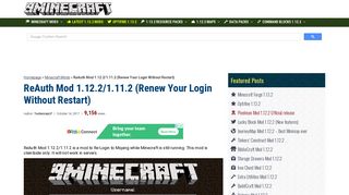 
                            13. ReAuth Mod 1.12.2/1.11.2 (Renew Your Login Without Restart ...