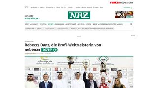 
                            6. Rebecca Danz, die Profi-Weltmeisterin von nebenan | nrz.de ...