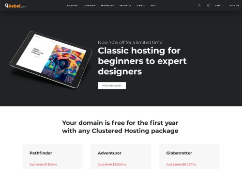 
                            9. Rebel.com - Web hosting, secure & reliable hosting packages