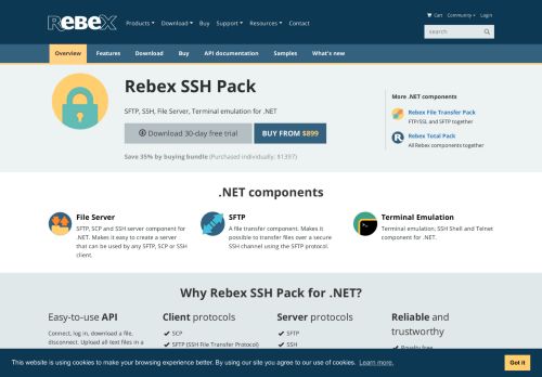 
                            1. Rebex SSH Pack for .NET