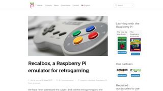 
                            13. Recalbox, a Raspberry Pi emulator for retrogaming