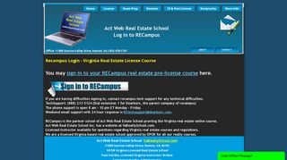 
                            4. RECampus Login for Virginia Real Estate License Course