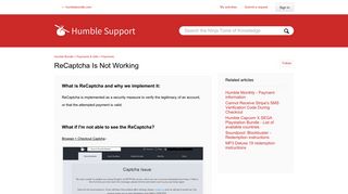 
                            8. ReCaptcha Is Not Working – Humble Bundle