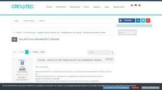 
                            5. ReCaptcha verhindert senden - Forums - Crosstec