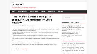 
                            8. RecaToolBox: la boite à outil qui va configurer automatiquement votre ...